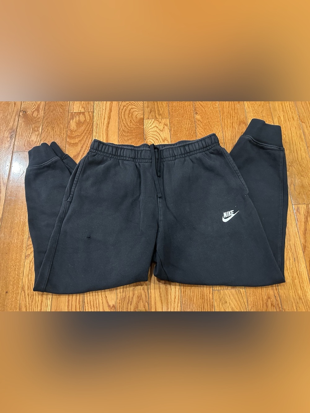 Nike Mens Sweatpants Size Large Black Fleece Jogger Casual Athletic Pants - Picture 2 of 11